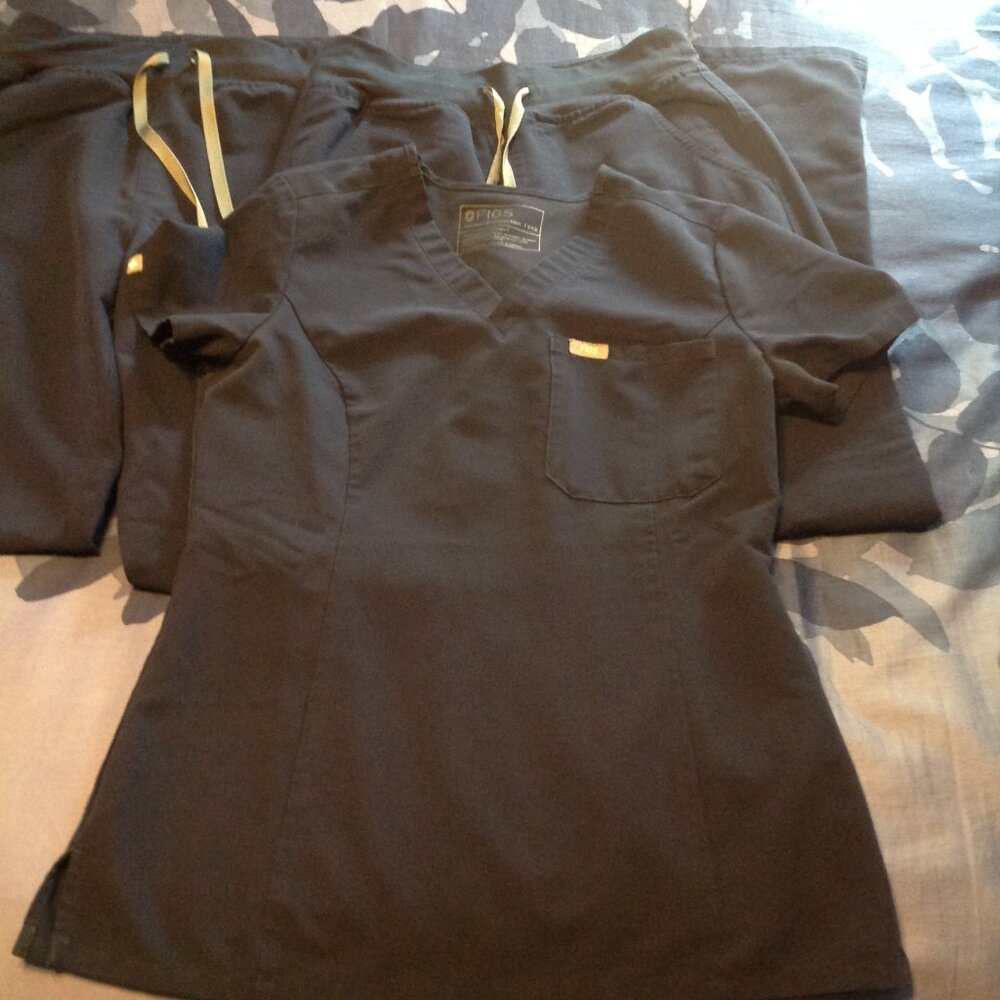 Figs Technical Collection Yola Scrubs Pants Set & Top Shirt Navy Blue XXS Lot - Picture 4 of 14